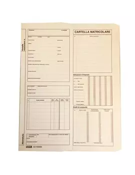 Cartellina Matricolare Data Ufficio - con Vano Portadocumenti - 32,5x25,5 cm - DU175500000 (Conf. 50)