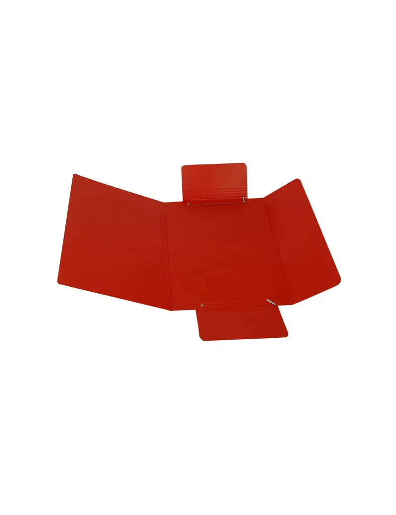 Cartellina 3 Lembi con Elastico Cartiere del Garda - 25x34 cm - CG0032PBXXXAE02 (Rosso Conf. 10)