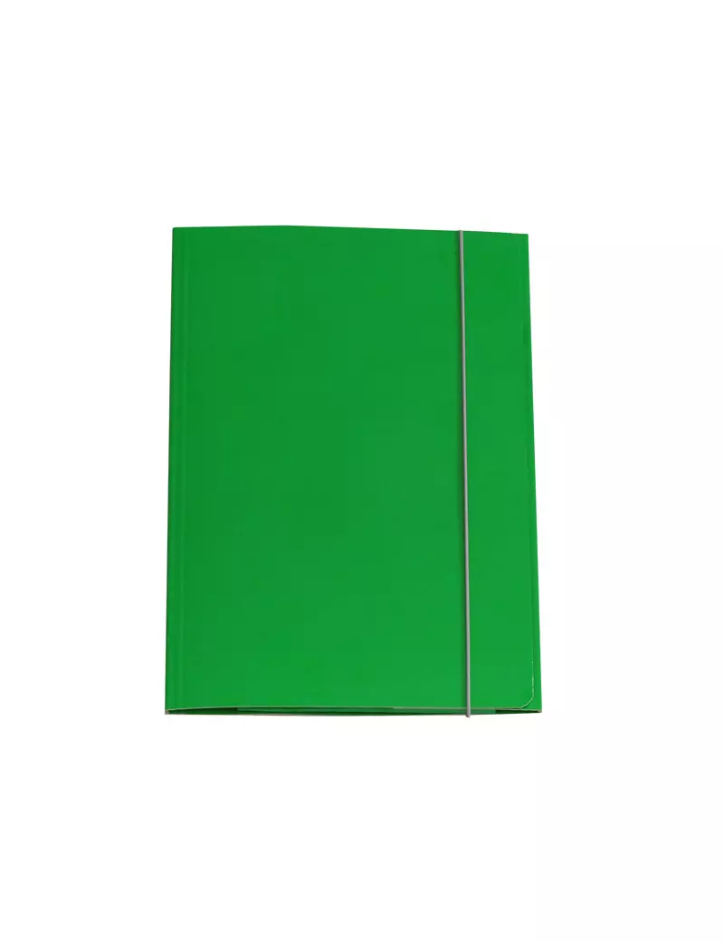 Cartellina 3 Lembi con Elastico Cartiere del Garda - 25x34 cm - CG0032LBXXXAE03 (Verde Conf. 10)