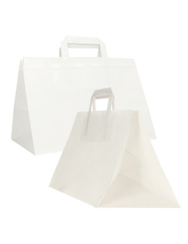 Shopper in Carta Flat XLarge Mainetti Bags - 32x22x24 cm - 072512 (Bianco Conf. 200)