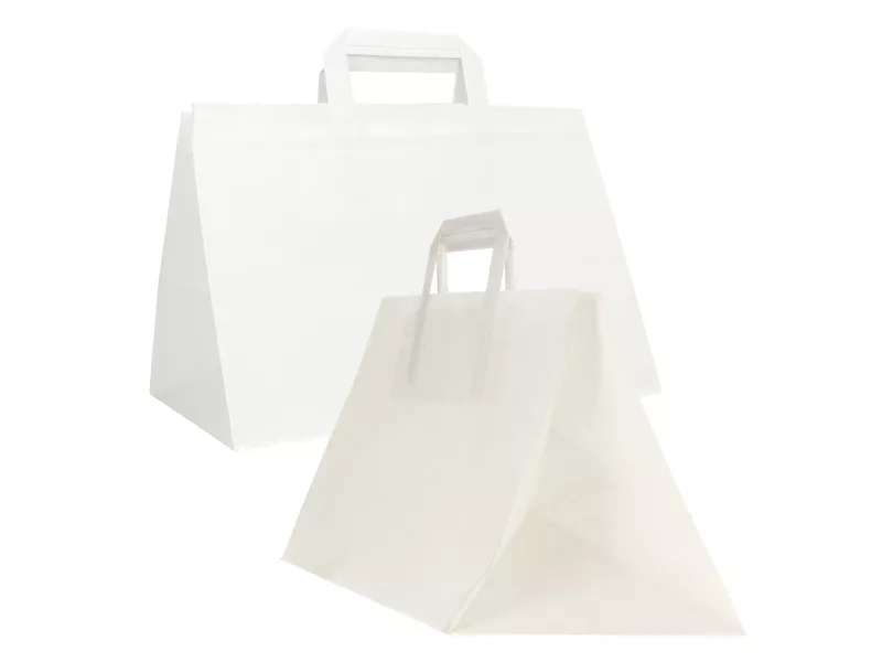 Shopper in Carta Flat XLarge Mainetti Bags - 32x22x24 cm - 072512 (Bianco Conf. 200)