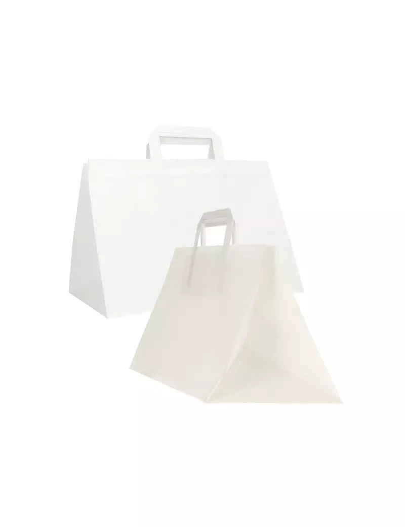 Shopper in Carta Flat XLarge Mainetti Bags - 32x22x24 cm - 072512 (Bianco Conf. 200)