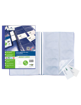 Portabiglietti da Visita Personalizzabile Asso Card Sei Rota - 100 Biglietti - A4 - 56601707 (Blu)