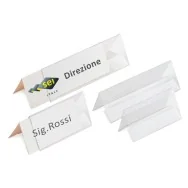 Portanome da Tavolo Prisma Sei Rota - 10x5 cm - 318050 (Trasparente Conf. 10)