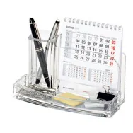 Portatutto da Scrivania Lebez - 20x12x10 cm - 1685 (Trasparente)