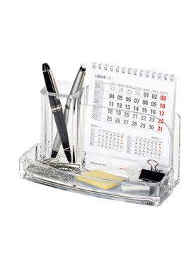 Portatutto da Scrivania Lebez - 20x12x10 cm - 1685 (Trasparente)