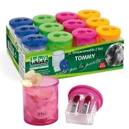 Temperamatite con Contenitore Tommy Lebez - 2 Fori - 413 (Assortiti Conf. 12)