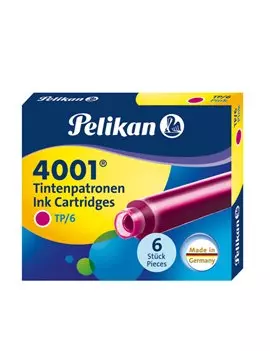 Cartucce per Stilografica 4001 TP/6 Pelikan - 0ATN34 (Rosa Conf. 6)