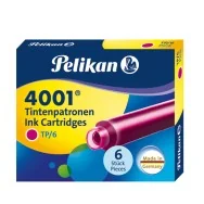 Cartucce per Stilografica 4001 TP/6 Pelikan - 0ATN34 (Rosa Conf. 6)