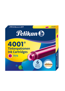 Cartucce per Stilografica 4001 TP/6 Pelikan - 0ATN34 (Rosa Conf. 6)