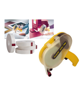 Dispenser per Nastro Biadesivo ATG Scotch 3M - 1870 (Giallo e Trasparente)