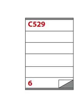 Etichette Adesive Markin - A4 - 210x48 mm - X210C529 (Bianco Conf. 100)