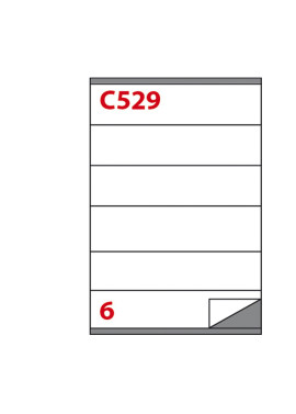 Etichette Adesive Markin - A4 - 210x48 mm - X210C529 (Bianco Conf. 100)