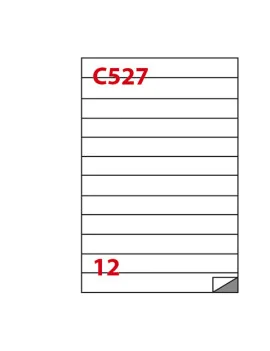 Etichette Adesive Markin - A4 - 210x24,75 mm - X210C527 (Bianco Conf. 100)