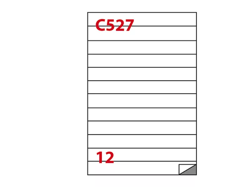 Etichette Adesive Markin - A4 - 210x24,75 mm - X210C527 (Bianco Conf. 100)