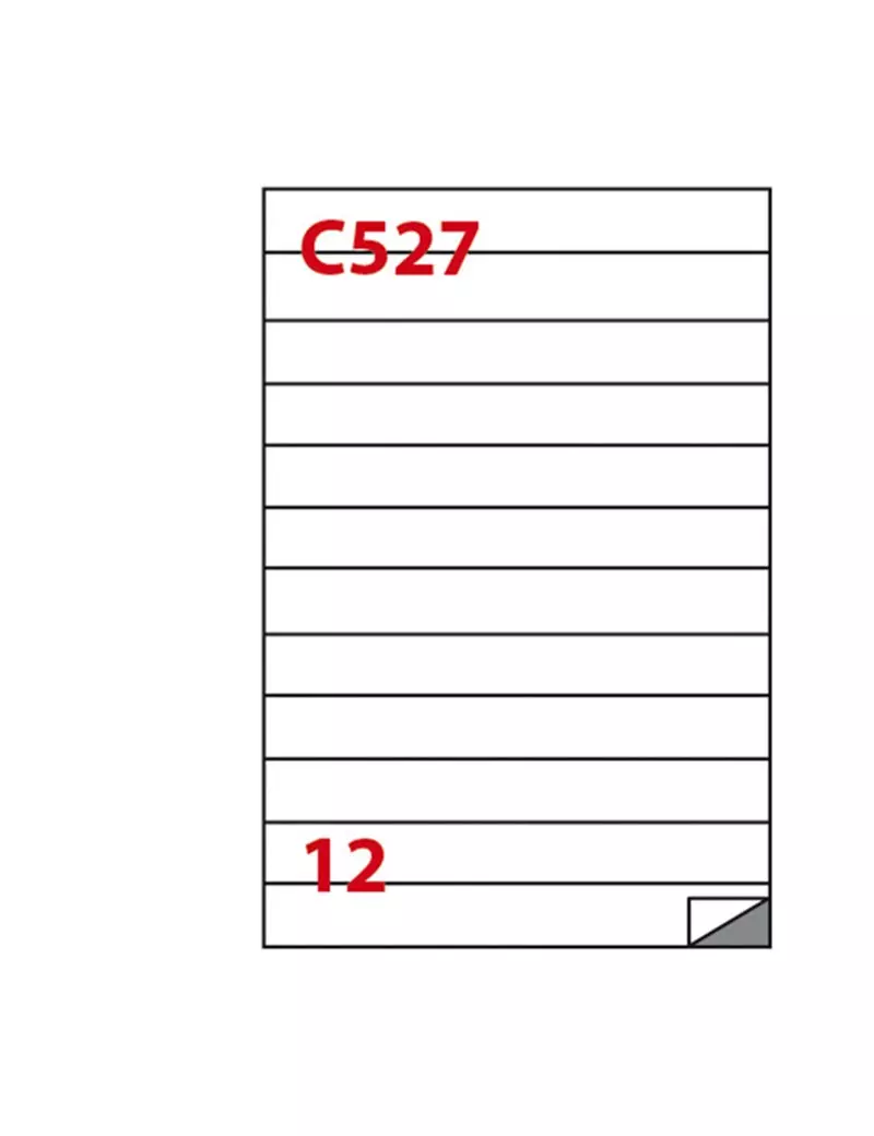Etichette Adesive Markin - A4 - 210x24,75 mm - X210C527 (Bianco Conf. 100) Etichette Adesive Markin - A4 - 210x24,75 mm - X210C527 (Bianco Conf. 100)