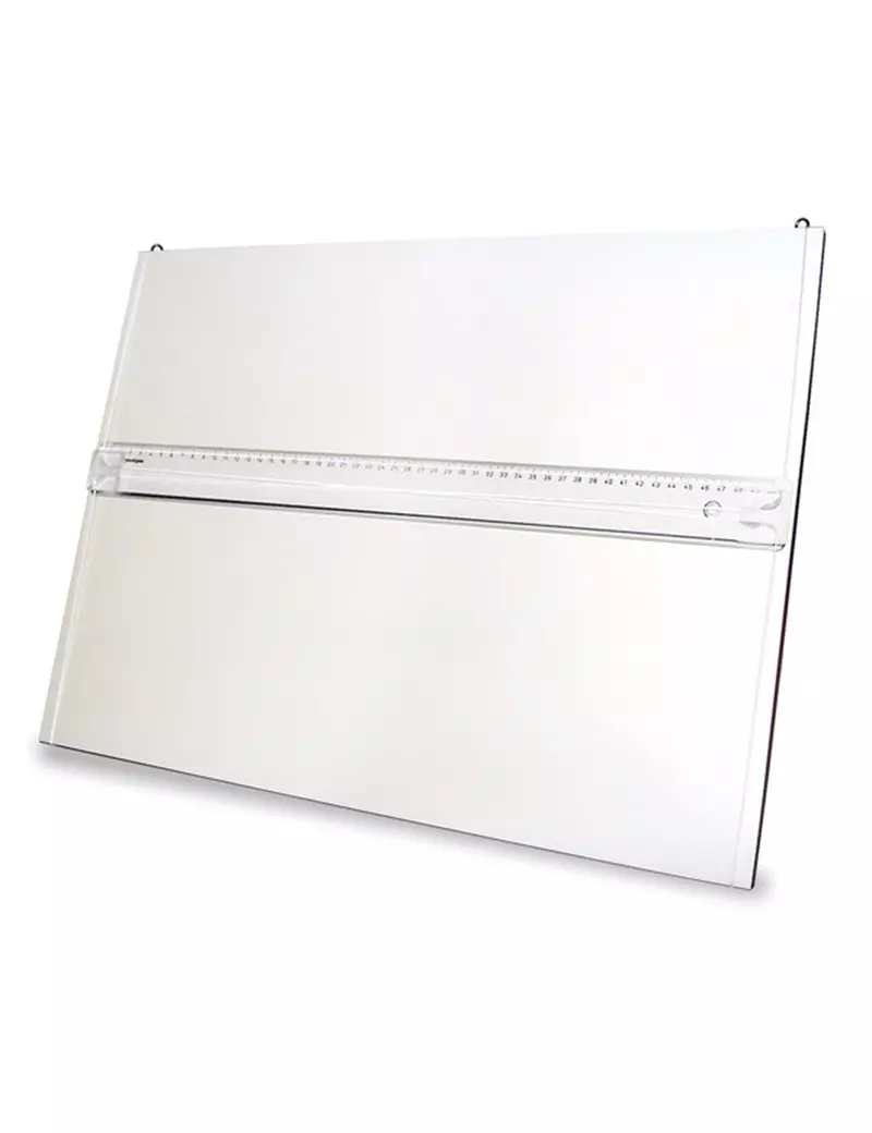 Tavola Parallelografo - 40x53 cm - con Leggio e Riga da 50 cm - 050M (Bianco)