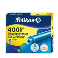 Cartucce per Stilografica 4001 TP/6 Pelikan - 301705 (Turchese Conf. 6)