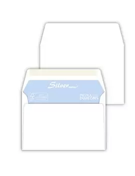 Buste Commerciali Silver Matic FSC Pigna - 11,4x16,2 cm - Gommata Senza Finestra - 70 g - 0388601C6 (Bianco Conf. 500)