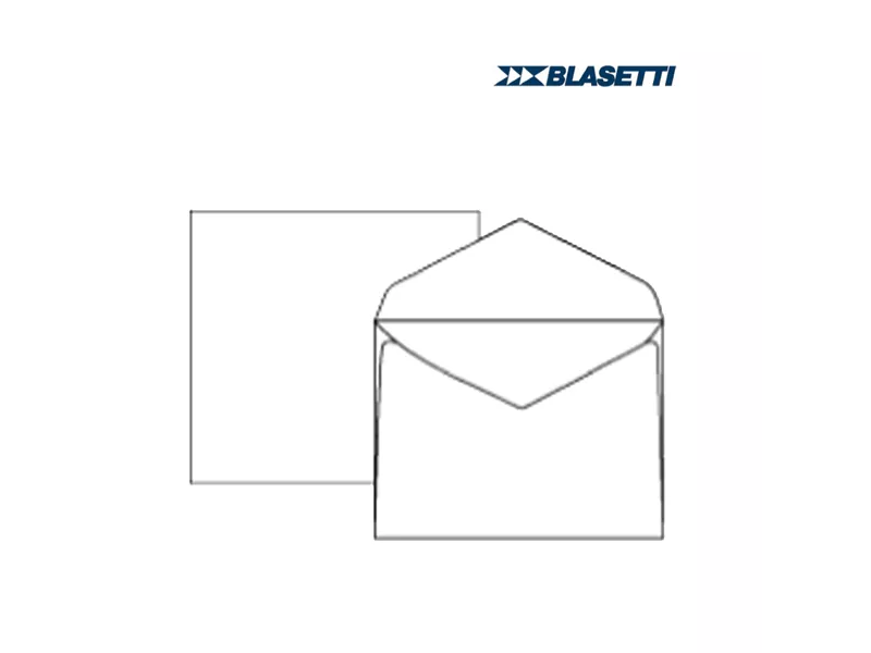 Buste Commerciali Campidoglio Blasetti - 18x24 cm - Taglio a Punta - Gommata Senza Finestra - 100 g - 089 (Bianco Conf. 500)