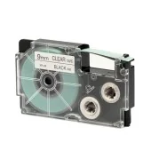 Nastro Originale Casio XR-9X1 - 9 mm x 8 m - XR-9X1-W-DJ (Nero su Trasparente)