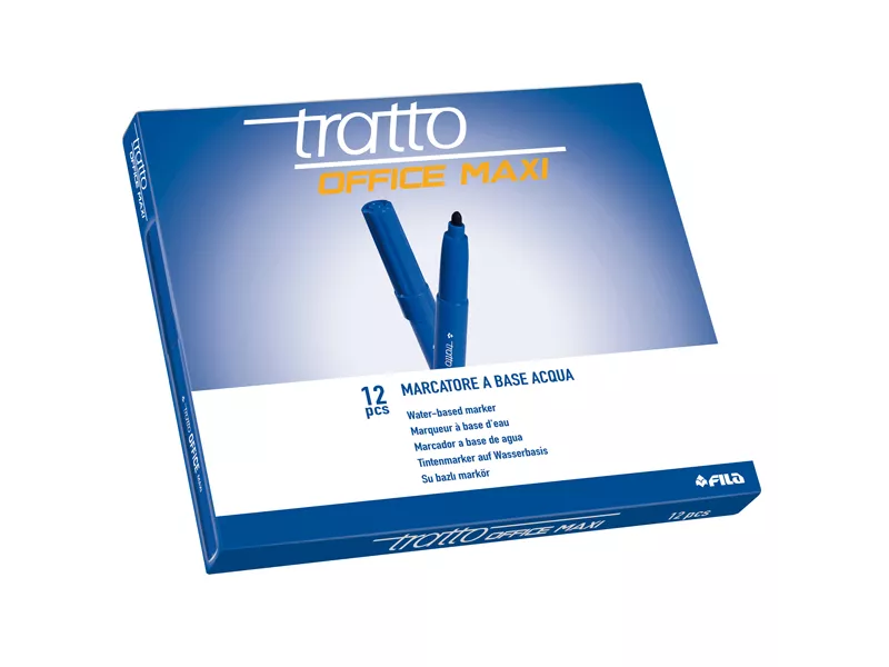 Pennarelli Tratto Office Maxi Fila - 0,8-2,00 mm - 731601 (Blu Conf. 12)