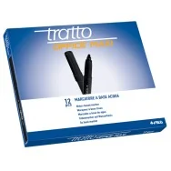 Pennarelli Tratto Office Maxi Fila - 0,8-2,00 mm - 731603 (NEro Conf. 12)