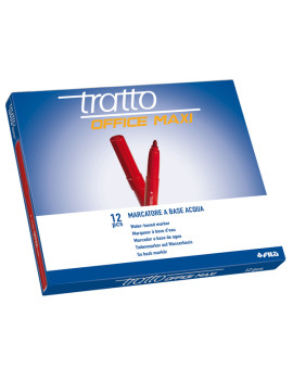 Pennarelli Tratto Office Maxi Fila - 0,8-2,00 mm - 731602 (Rosso Conf. 12)