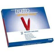 Pennarelli Tratto Office Maxi Fila - 0,8-2,00 mm - 731602 (Rosso Conf. 12)