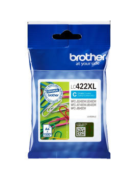 Cartuccia Originale Brother LC-422XLC (Ciano 1500 pagine)
