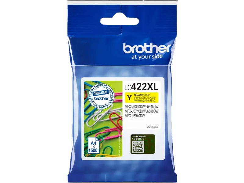Cartuccia Originale Brother LC-422XLY (Giallo 1500 pagine)