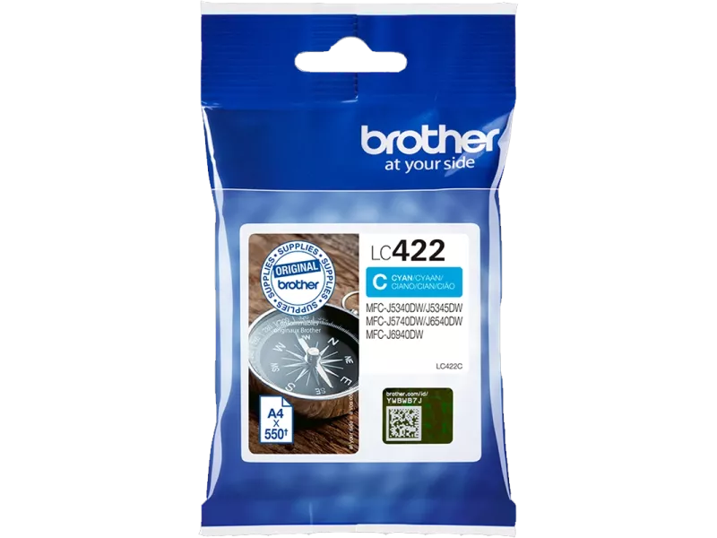 Cartuccia Originale Brother LC-422C (Ciano 550 pagine)