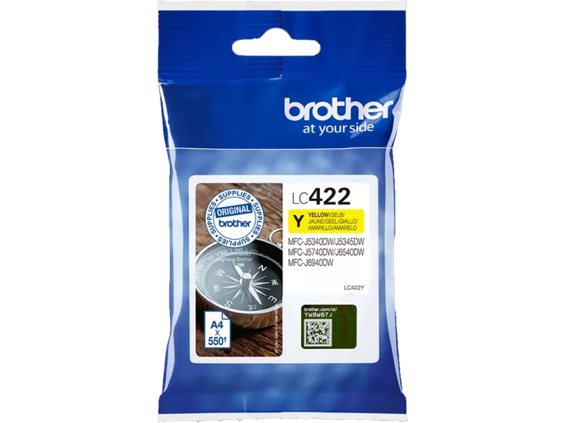 Cartuccia Originale Brother LC-422Y (Giallo 550 pagine)