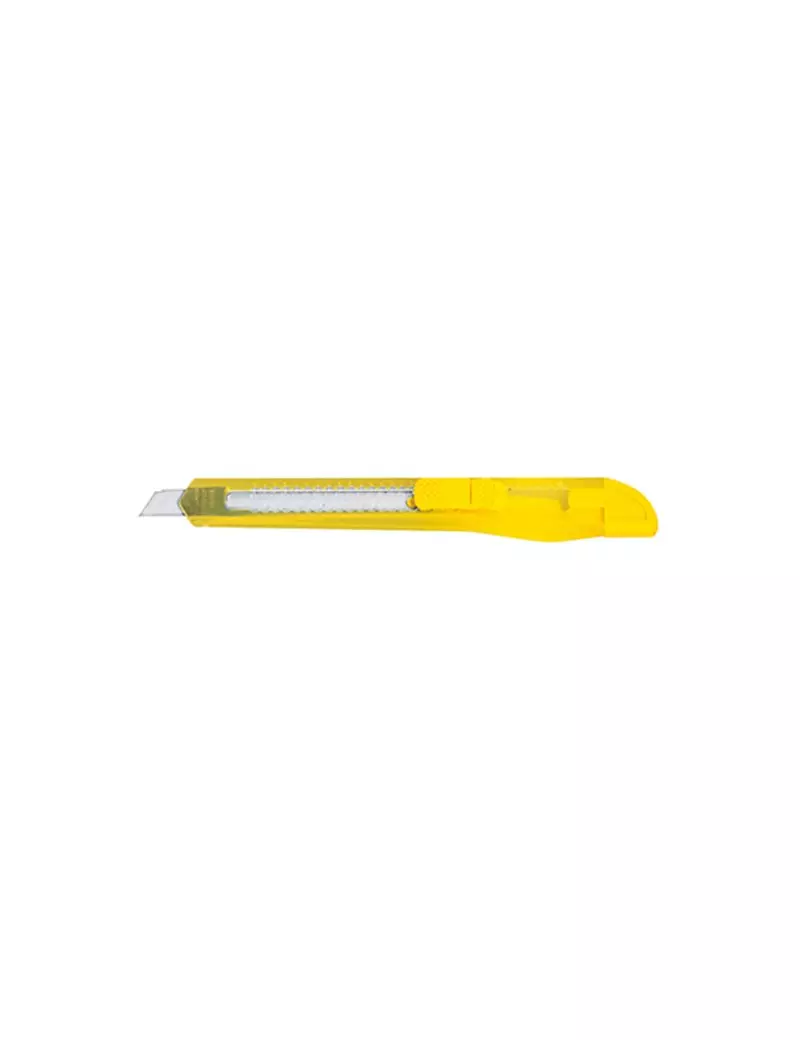 Cutter con Bloccalama Lebez - 9 mm - 9004 (Giallo Conf. 20) Cutter con Bloccalama Lebez - 9 mm - 9004 (Giallo Conf. 20)