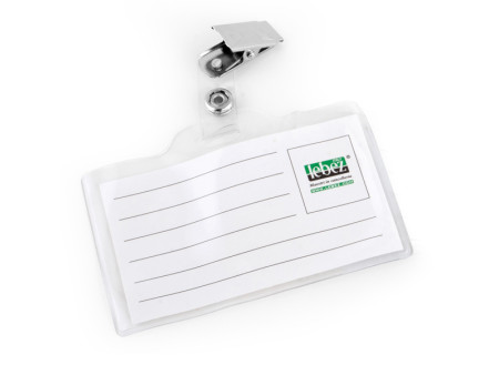 Portabadge con Clip Lebez - 9,3x6 cm - 31-140 (Trasparente Conf. 50)