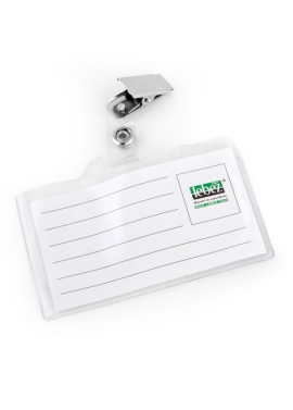 Portabadge con Clip Lebez - 9,3x6 cm - 31-140 (Trasparente Conf. 50)
