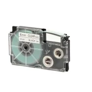 Nastro Originale Casio XR-6X1 - 6 mm x 8 m - XR-6X1-W-DJ (Nero su Trasparente)