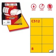 Etichette Adesive Markin - A4 - 105x74 mm - X210C512G (Giallo Conf. 100)