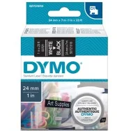 Nastro Originale Dymo S0721010 - 53721 - 24 mm x 7 m (Bianco su Nero)