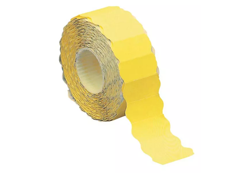 Etichette a Onda per Prezzatrice Markin - Permanenti - 26x12 mm - 3502612GI (Giallo Fluo Conf. 24000)