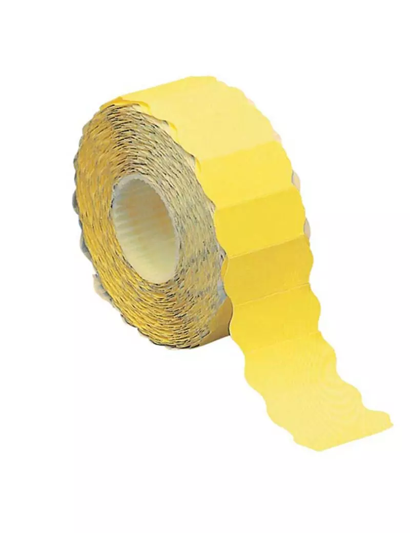 Etichette a Onda per Prezzatrice Markin - Permanenti - 26x12 mm - 3502612GI (Giallo Fluo Conf. 24000)