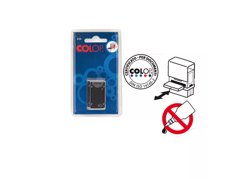 Tamponcino di Ricambio per Timbri Printer E/2600/2 Colop - E/2600/2 (Rosso e Blu Conf. 5)