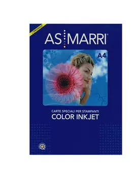 Carta Fotografica Color Inkjet AS Marri - A4 - 200 g - Effetto Lucido - 8586 (Bianco Conf. 50)