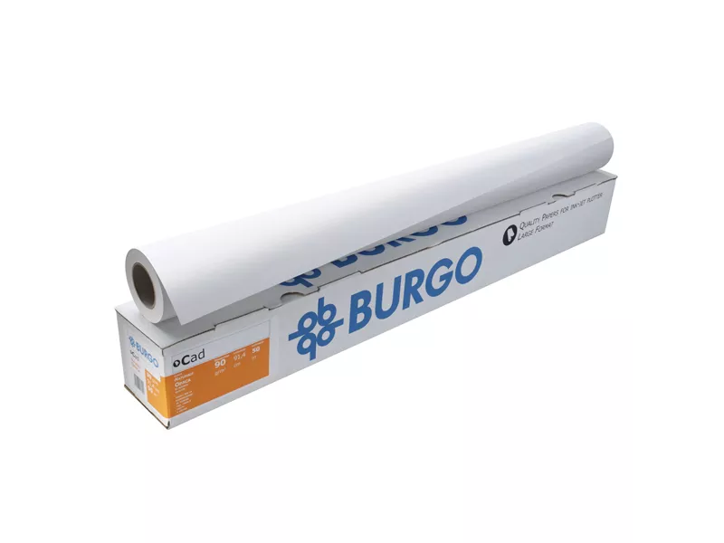 Carta Plotter CAD Eco 90 Burgo - 914 mm x 50 m - 90 g - Opaca - 7580008-179 (Bianco Conf. 4)