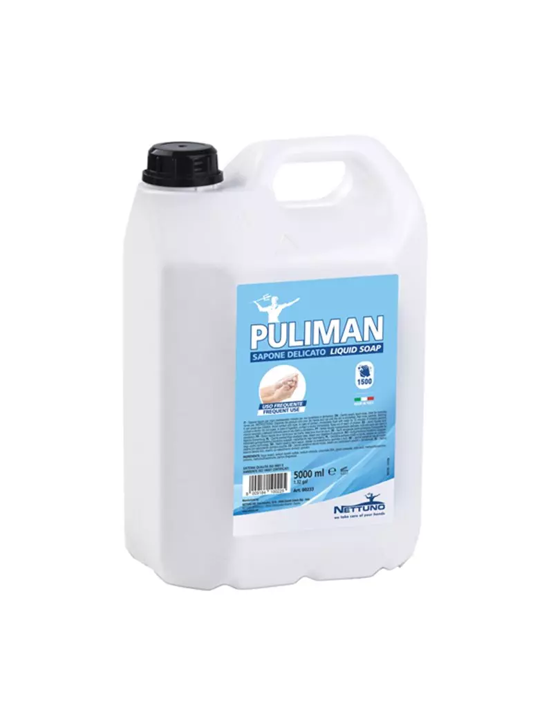 Sapone Liquido Puliman Nettuno - 00233 - Ricarica 5 Litri (Lavanda)