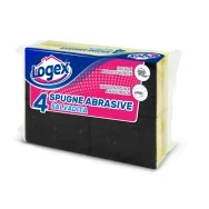 Spugna Abrasiva Spugnabella Logex - Impugnatura Salvaunghie - A4LX-0782 (Giallo e Verde Conf. 4)