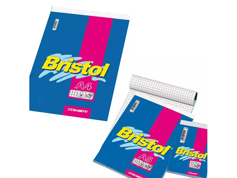 Blocco Punto Metallico Bristol Blasetti - A4 - 5 mm - 70 Fogli - 1037 (Conf. 10)