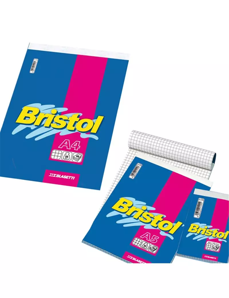Blocco Punto Metallico Bristol Blasetti - A4 - 5 mm - 70 Fogli - 1037 (Conf. 10) Blocco Punto Metallico Bristol Blasetti - A4 - 5 mm - 70 Fogli - 1037 (Conf. 10)
