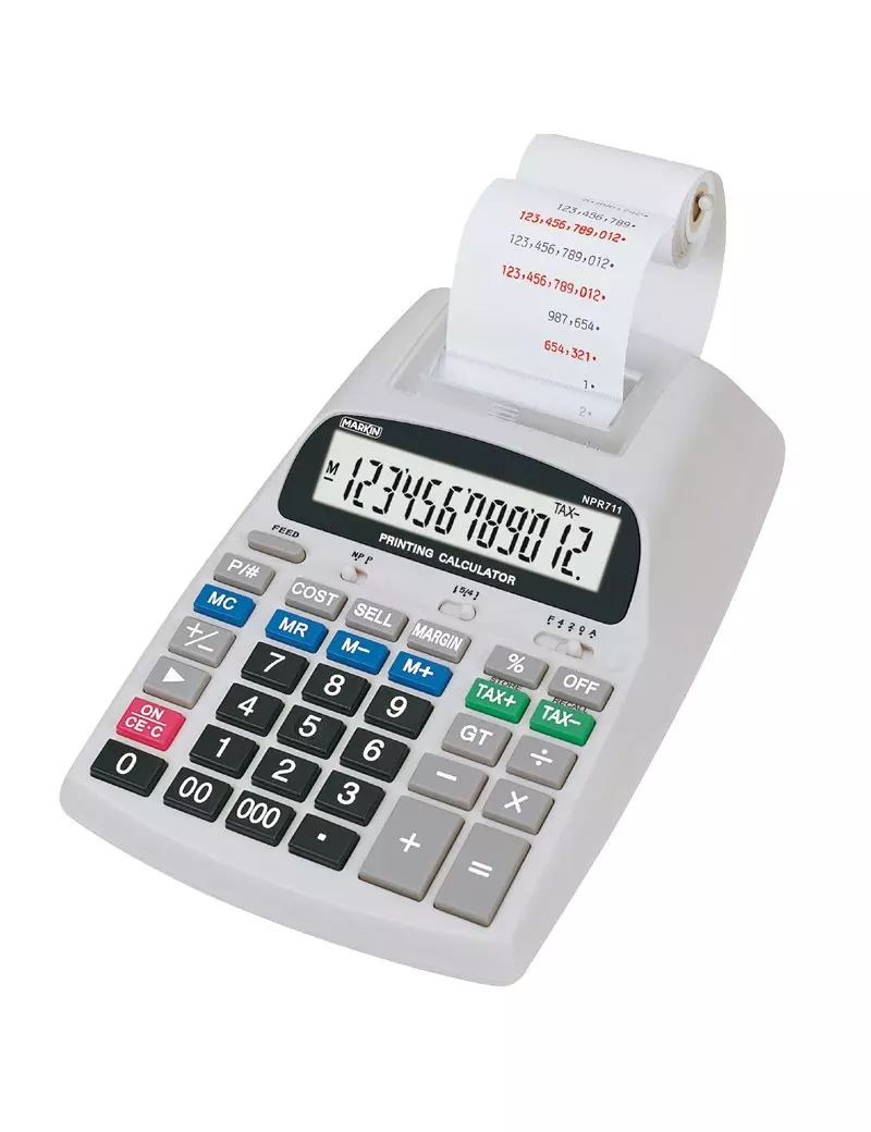 Calcolatrice Scrivente NPR711 Markin (Bianco) Calcolatrice Scrivente NPR711 Markin (Bianco)