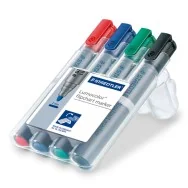 Marcatore a Secco Lumocolor Flipchart 356 - Punta Tonda - 2 mm - 356-WP4 (Assortiti Conf. 4)